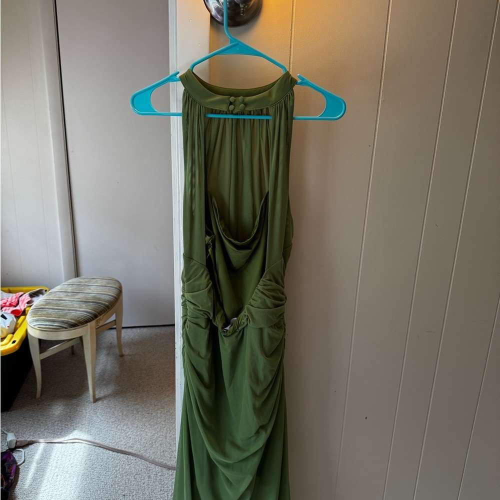 NWT Never Worn Abercrombie & Fitch Green Backless Dress - Picture 2 of 5